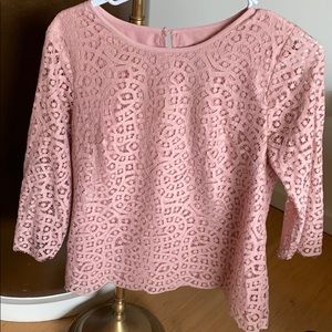 Pink Lace JCrew Top